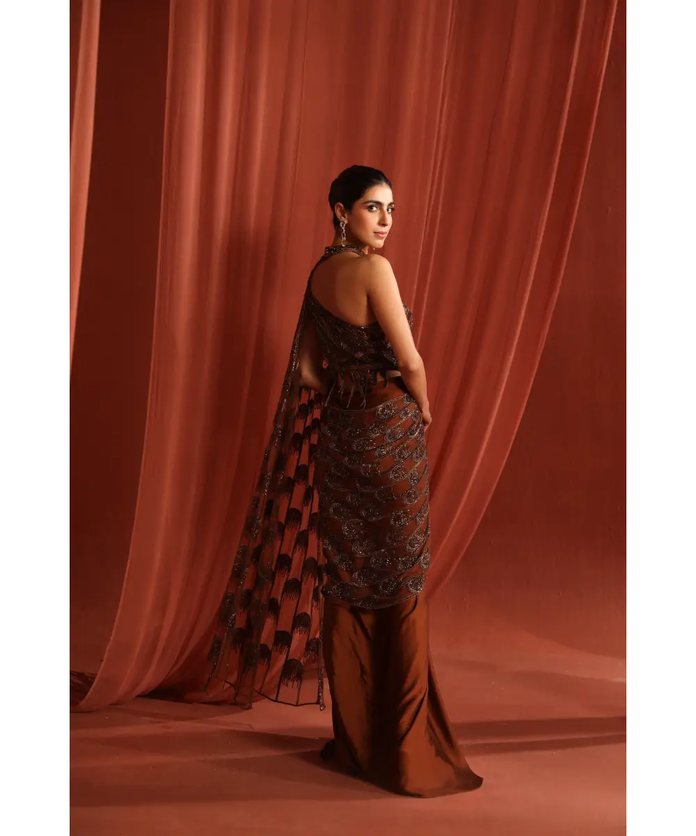 ADAARA COUTURE - Mystic Bronze Saree